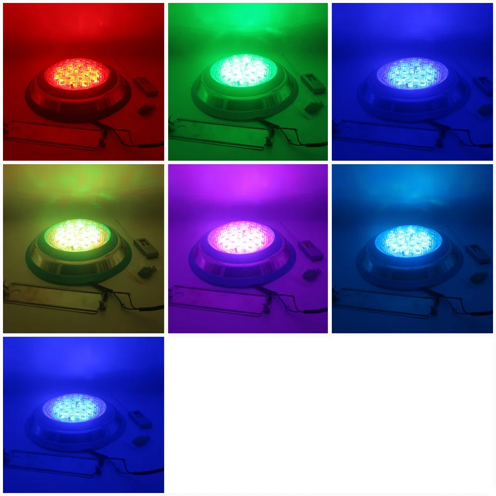 Spotlight LED Swimming Pool RGB Underwater Light 12V AC Surface Plat Fountain Lights IP68 Waterproof 18W 36W 45W 54W | Лампы и
