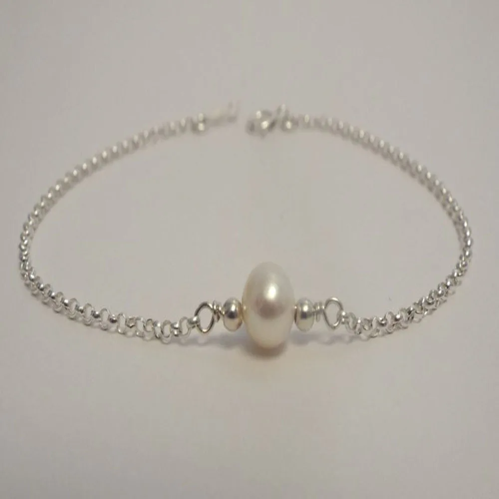 Новое поступление 1 браслет из пресноводного жемчуга 2020 модное простое Сетчатое