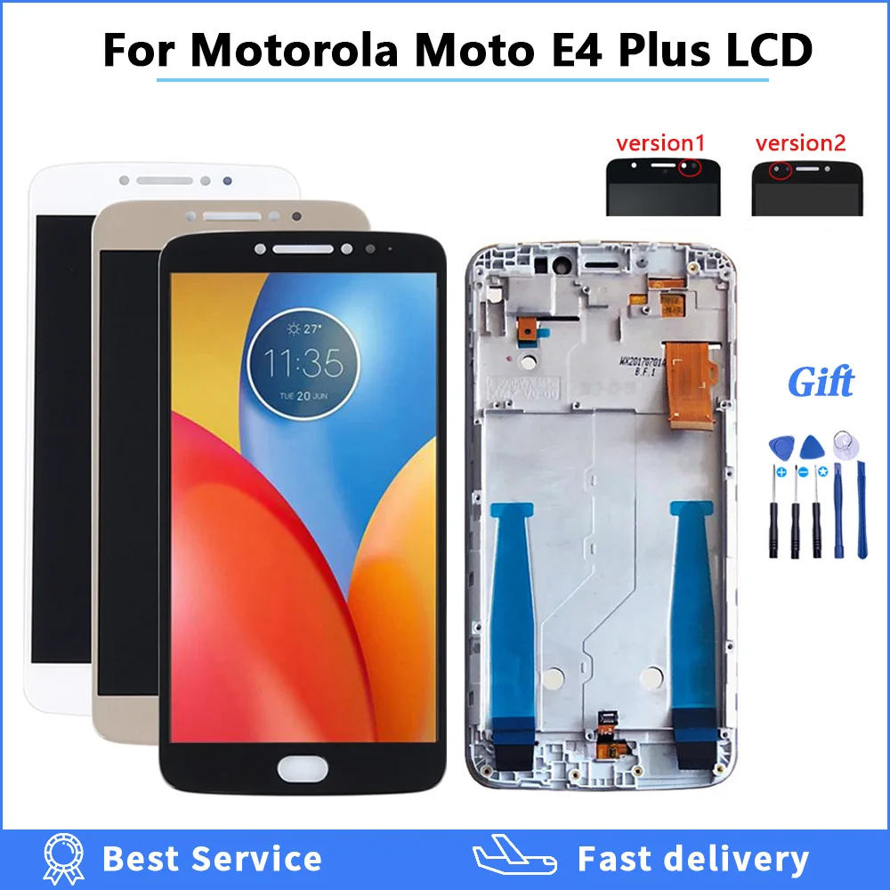 ЖК дисплей 5 дюйма для Motorola Moto E4 Plus сенсорный экран с рамкой и дигитайзером XT1770 XT1773