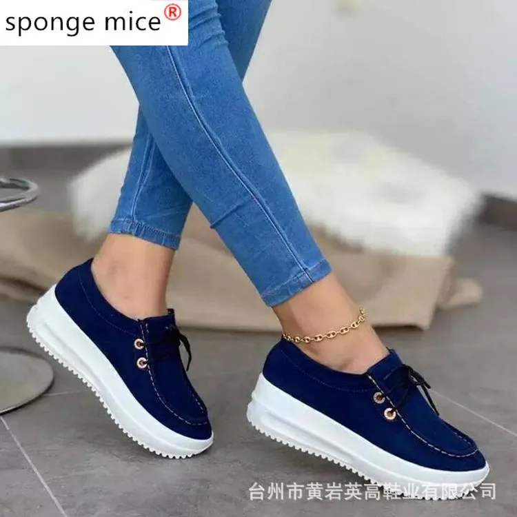 

2020 fashion autumn and winter single shoe thick sole women's single shoe casual shoes platform shoes