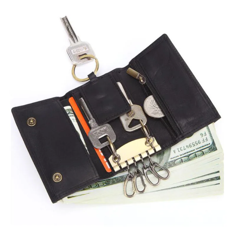 

Western Genuine Leather Multifunctional Three Floder Car Key Bag
