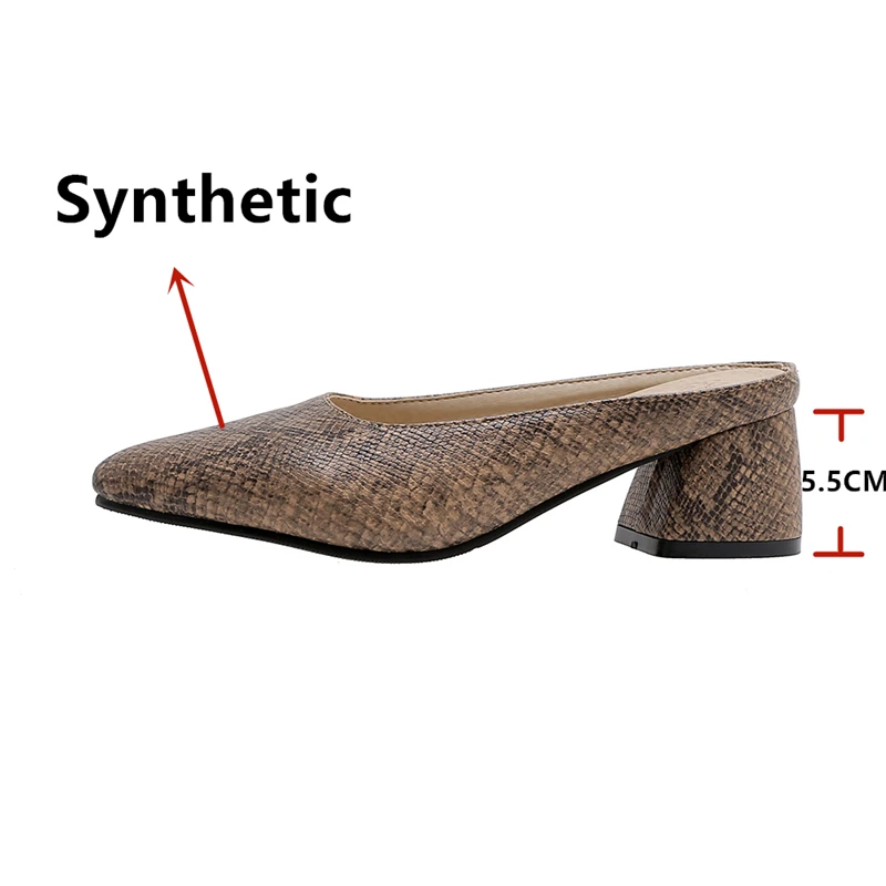 FEDONAS/женские босоножки Новинка 2021 года Сезон весна лето Полушлепанцы со змеиным