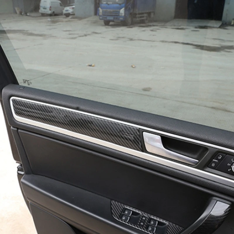 

Carbon Fiber Car Interior Window Door Panel Sticker Cover Trim for Touareg 2011
