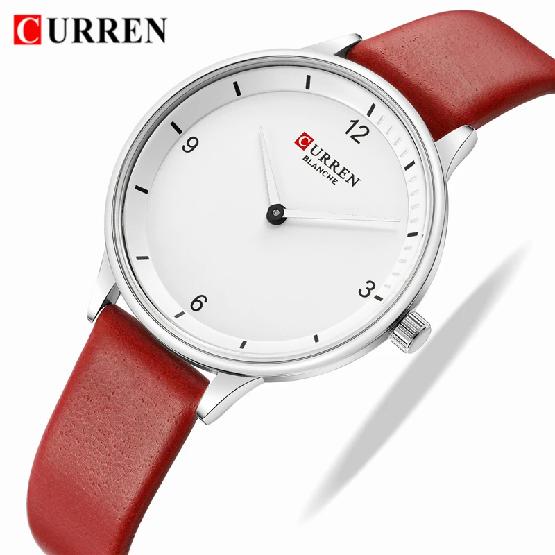 

CURREN Fashion light Slim Quartz Watches Women Top Brand Casual Clock Ladies Wrist Watch with Leather Strap Relogio Feminino