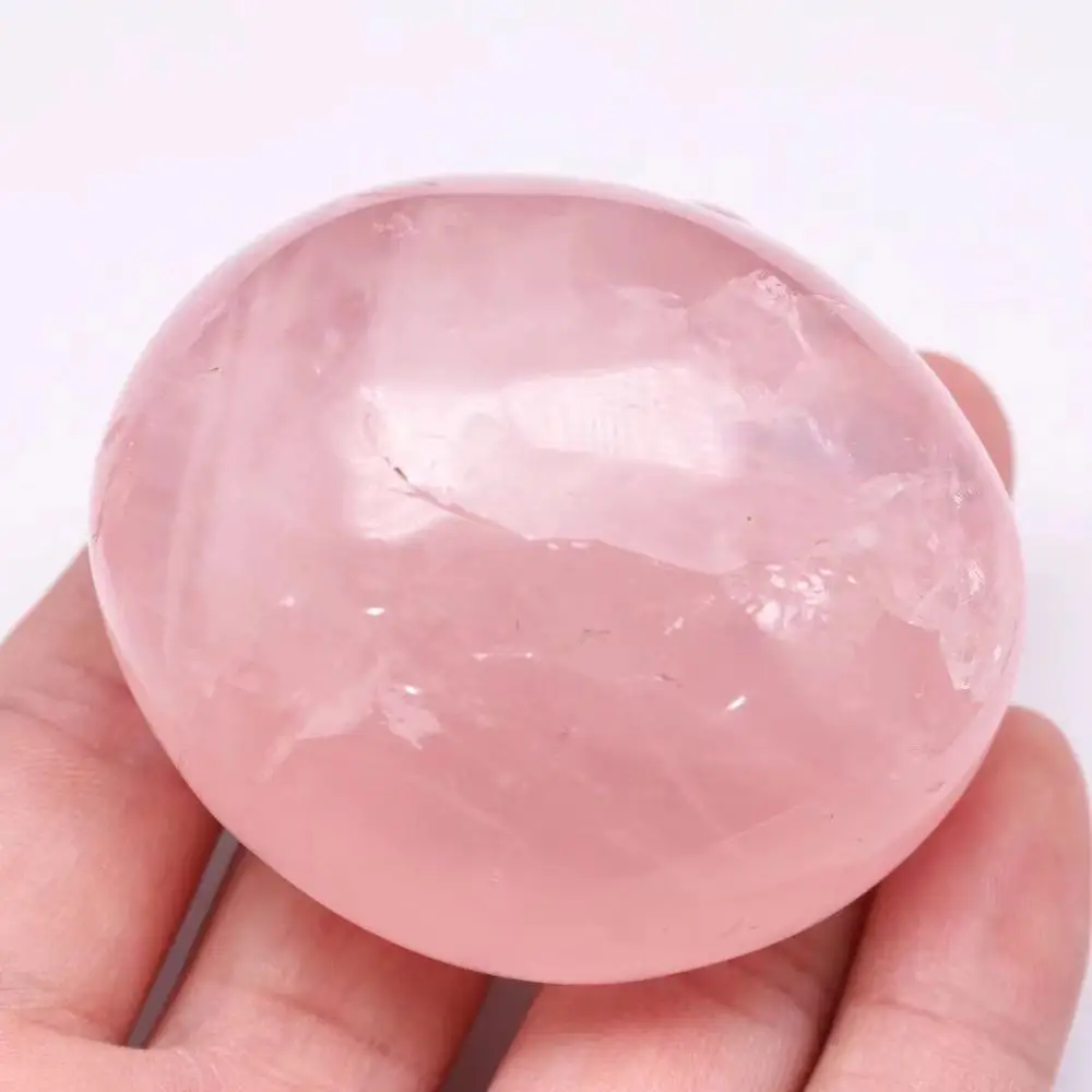 

1pc 90g-150g Spiritual Healing Natural Rose Quartz Palm Stone