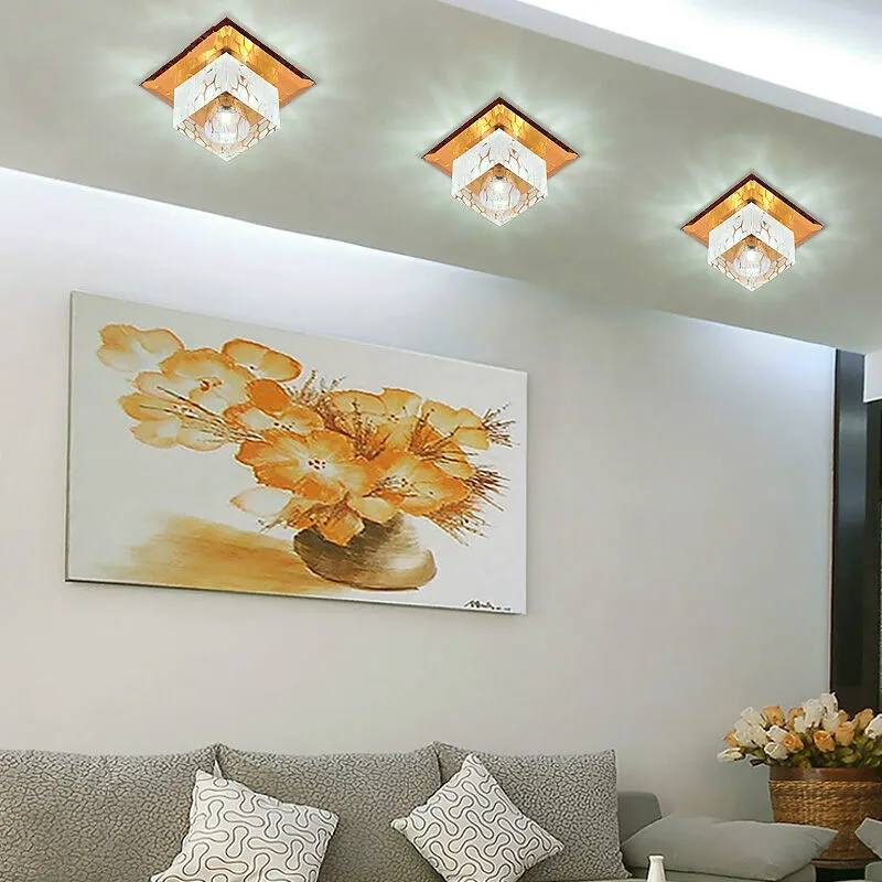 Crystal Ceiling Lights LED Lamp Cube Modern For Corridor Aisle 3W Indoor Light Fixtures Lamparas De Techo | Освещение