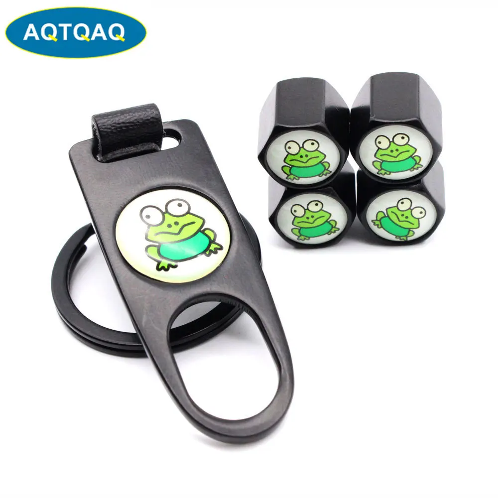 5Pcs/Set Style Anti-theft Car Wheel Air Tire Valves Leather buckle Valve Caps Stem with Wrench Ring Spanner New | Автомобили и