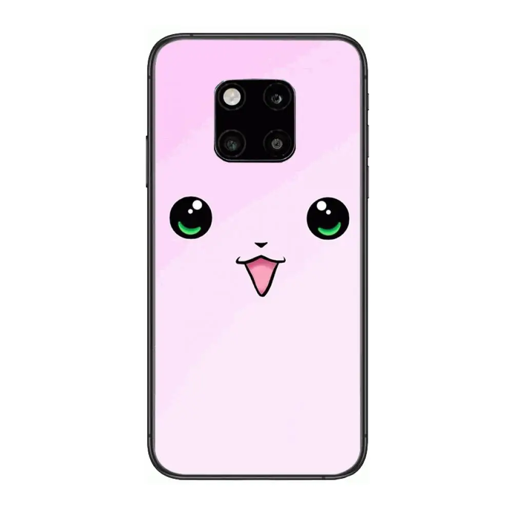 

cute face anime Phone Case For Huawei mate 30 10 20 40 Lite Smart Z Pro Black Etui 3D Coque Painting Hoesjes case