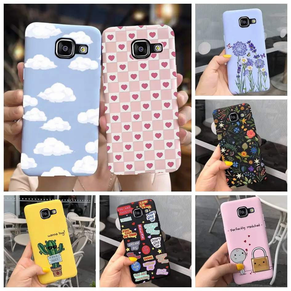 Милый чехол Love Heart для Samsung Galaxy A5 2016 тонкий матовый мягкий бампер 2017 | Мобильные
