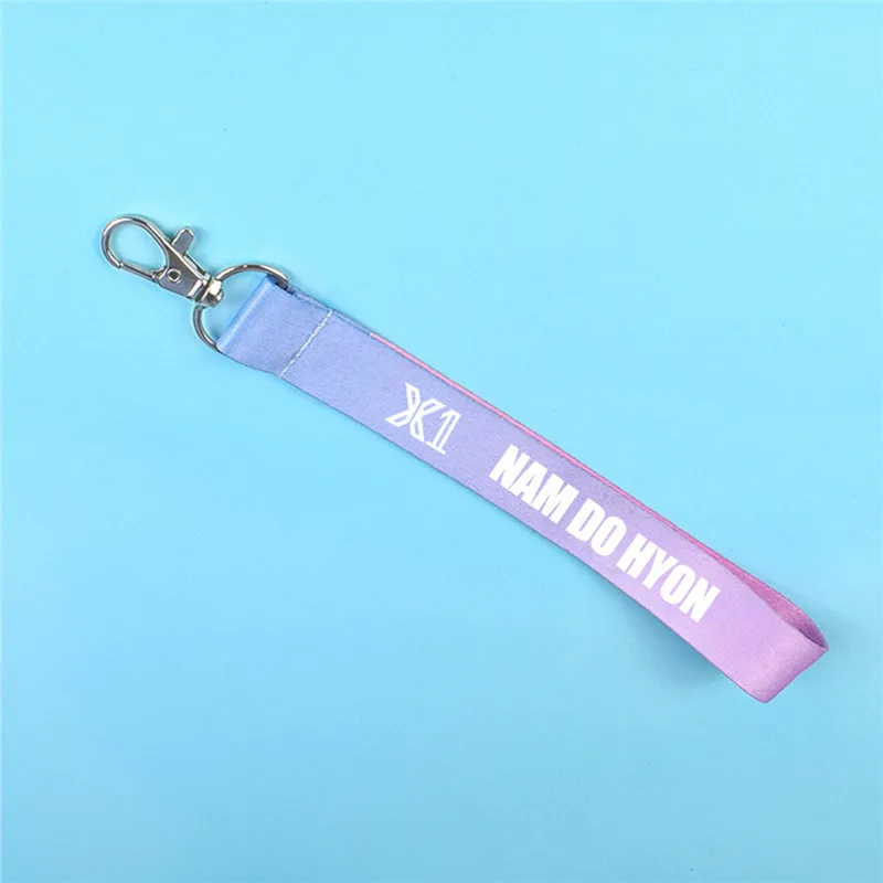JCF794 KPOP X1 XONE брелок для ключей CHAJUNHO HANSEUNGWOO KIMYOHAN LEEHANGYUL градиентный ремешок - Цвет: NAM DO HYON