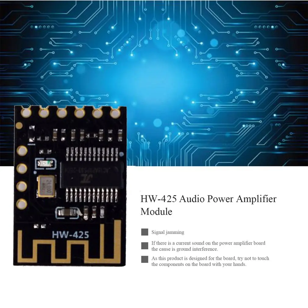 Hw-425 Digital Audio Amplifier Board Wireless Module 4.2 Stereo Lossless High Fidelity Hifi Diy Modification Black | Электроника