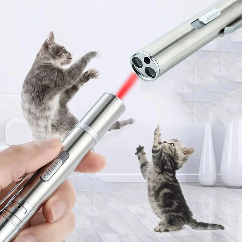 Красная лазерная указка 3 в 1 фонарик USB перезаряжаемая ручка многофункциональные