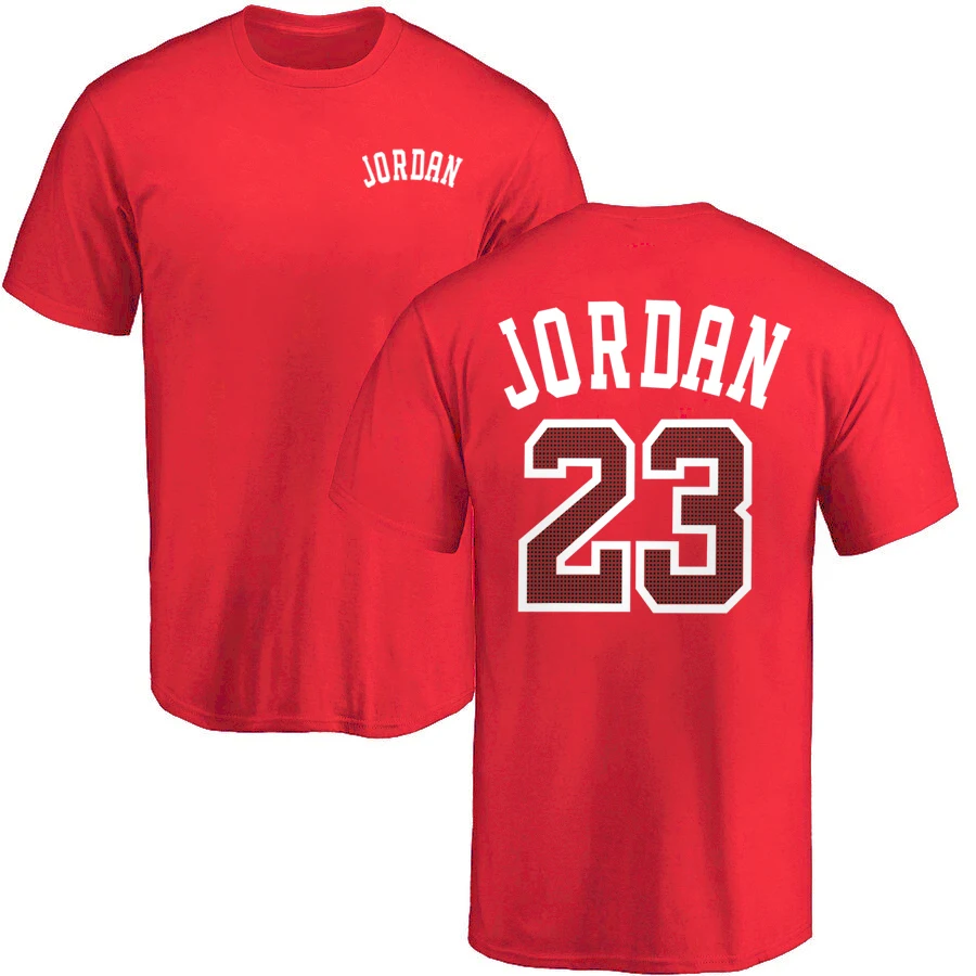 red dx Jordan 23 мужские футболки летние футболки мужские повседневные футболки хлопковые топы с круглым вырезом короткий рукав Футболка в стиле хип-хоп размера плюс 3XL - Цвет: red dx