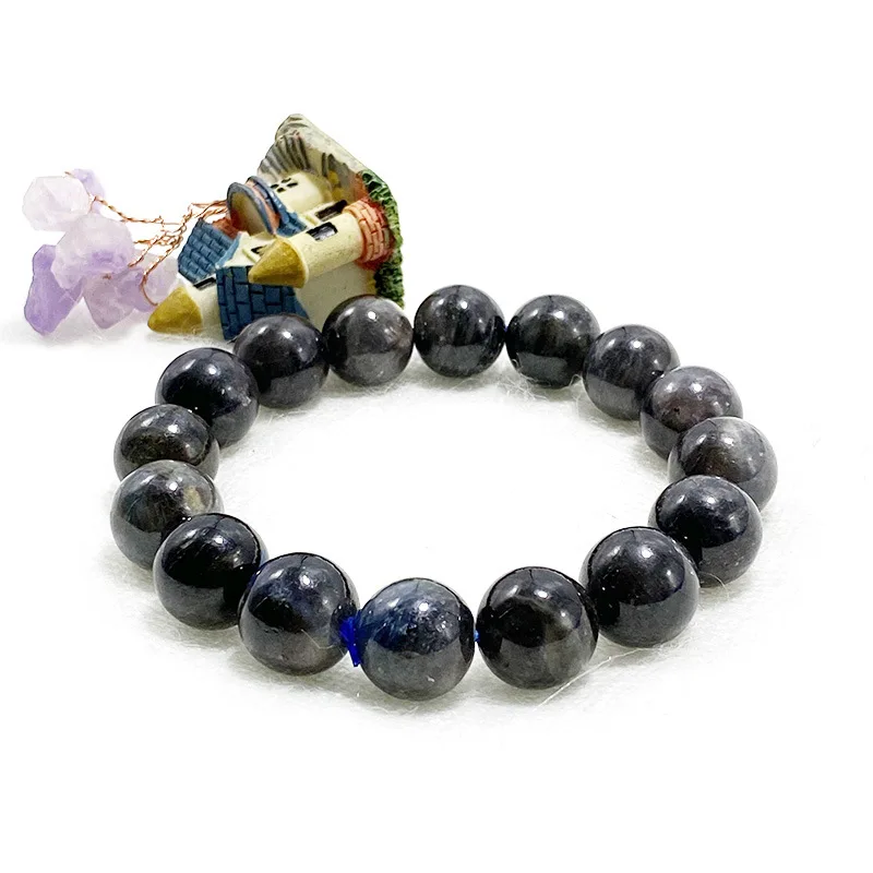 

Genuine natural stone sapphire beads Strand Bracelets for men and women Charm Energy Gemstone Healing Bracelet Rare gems