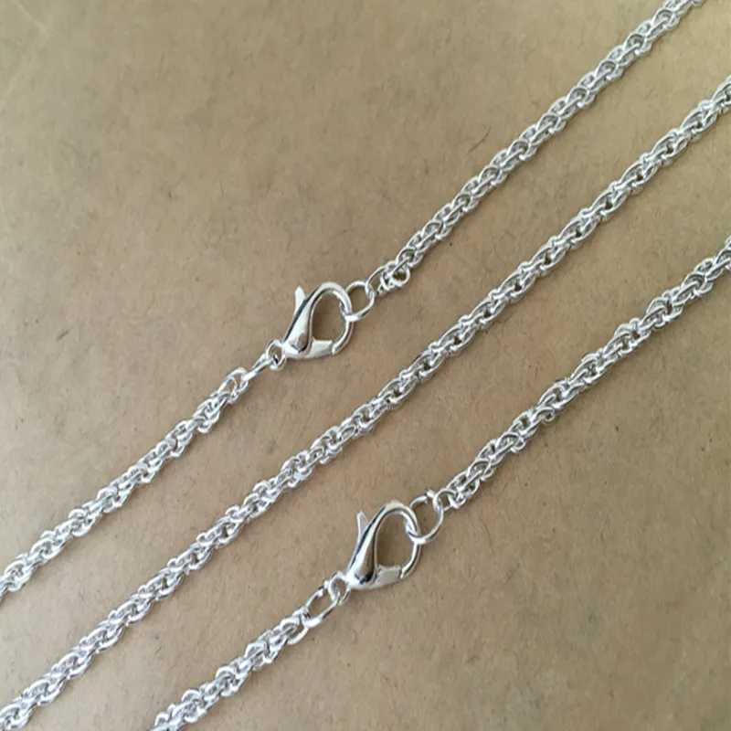 

3 мм золотой цвет спираль звено ожерелье цепь с застежкой омар кулон аксессуары цепь карманные часы цепь 50 шт./лот