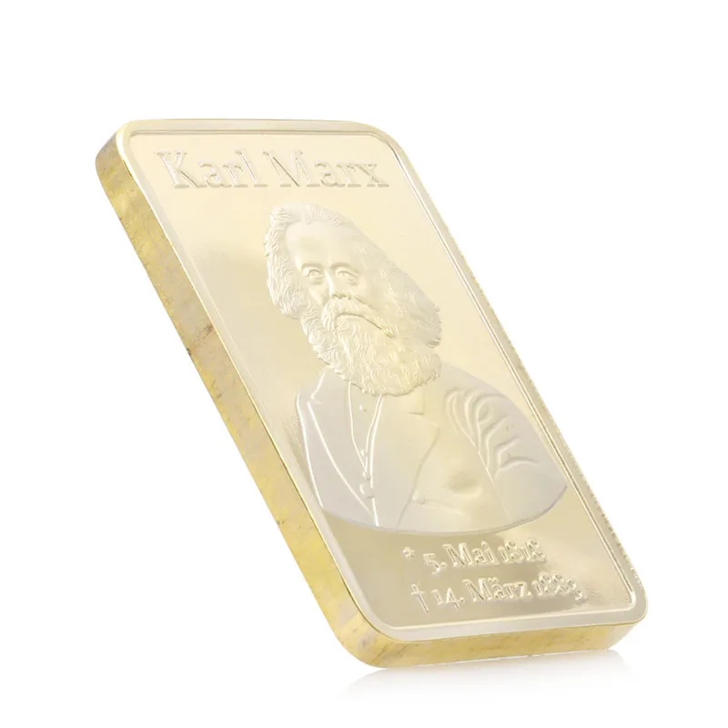 Позолоченные памятные монеты Kail Marx сувенирная коллекция подарок|Безвалютные