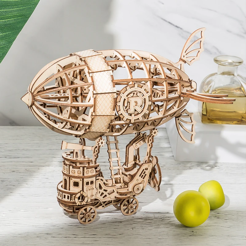 Деревянная 3D модель здания Игрушка Головоломка Тыква карета автомобиль Летающий