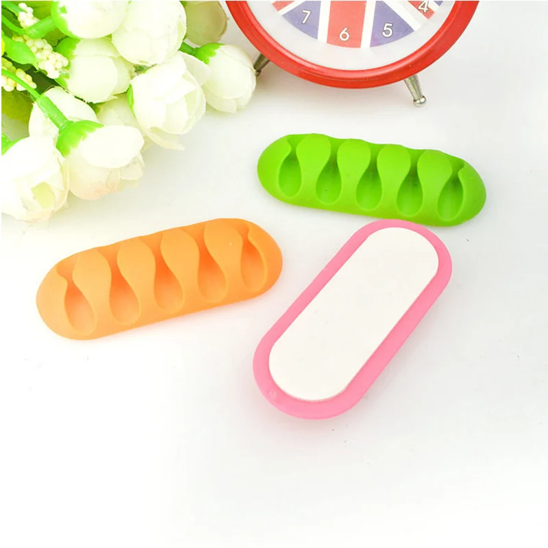 10/шт. силиконовые устройства для сматывания кабеля iphone Xiaomi кабель управления