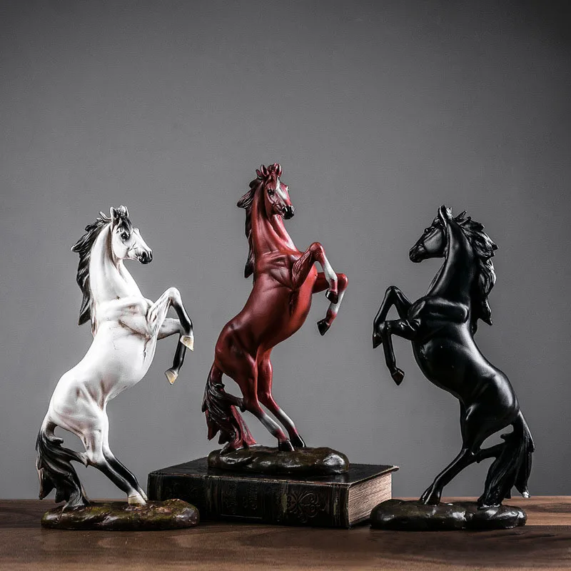 Новая скульптура лошади в европейском стиле статуя из смолы аксессуары для