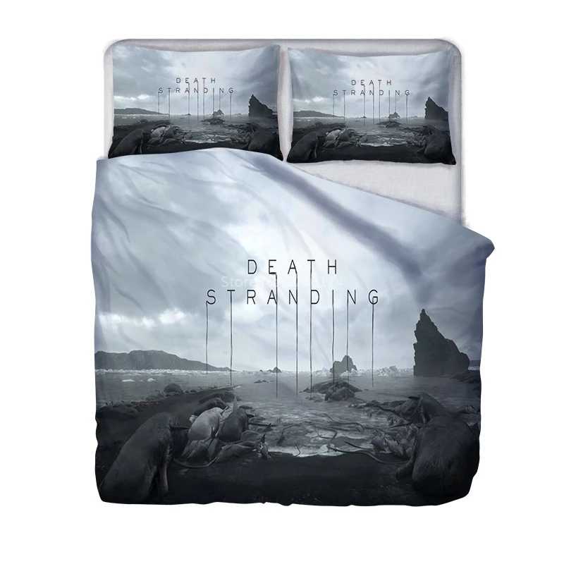 

2/3pcs Death Stranding 3D Printed Bedding Set Duvet Cover / Quilt Cover Set Bed Linens Home Textile for Kids Adult Bedroom Decor
