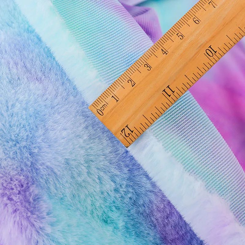 Градиентный цвет меховая ткань из искусственного кроличьего меха
