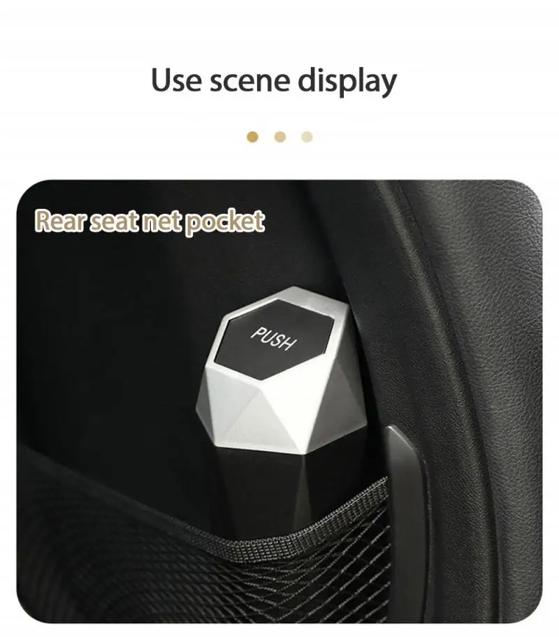 Mini Car Trash Can With Lid Dustbin Diamond Design Leakproof Vehicle Bin Garbage For Automotive Home | Автомобили и мотоциклы