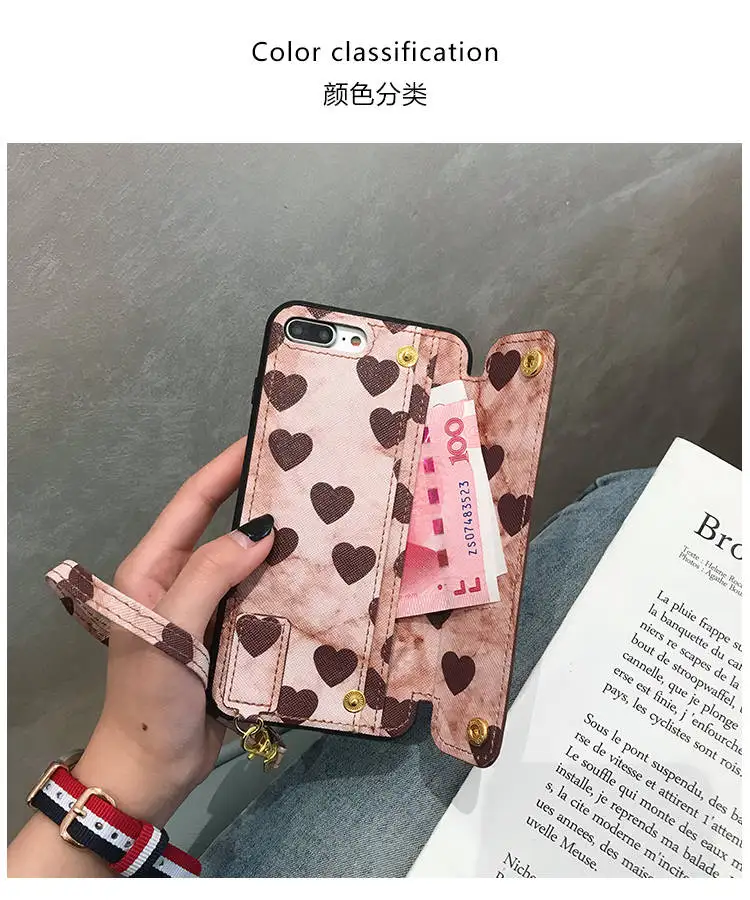 Модный кожаный чехол для OPPO R11 R15 R9S Plus держатель карт бумажник телефона Iphone 6s 7Plus XS