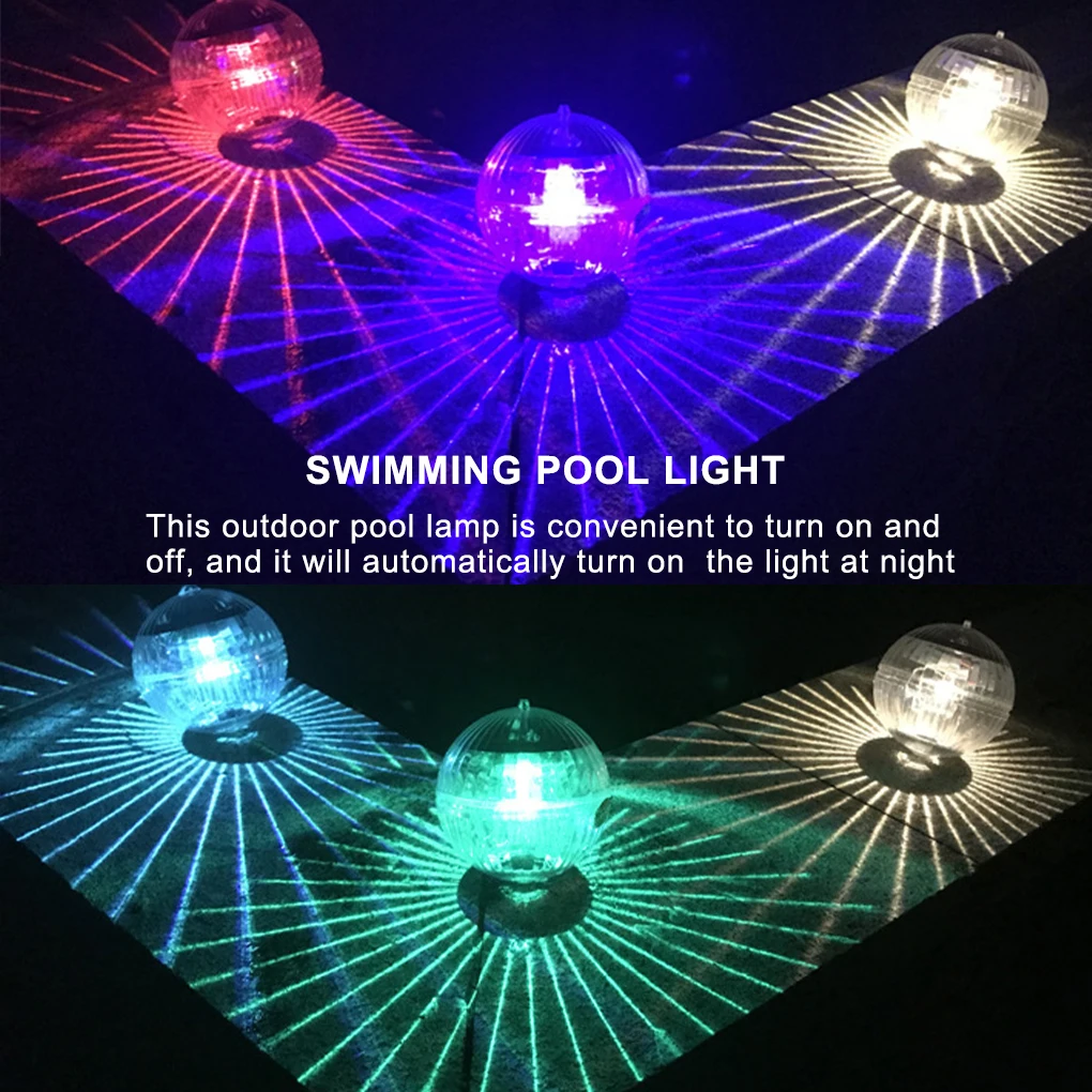 

Underwater Light Swimming Pool Led Light Waterproof 7 Color RGB Changing LED Floating Lights Solar Powered Fishing Pond Light