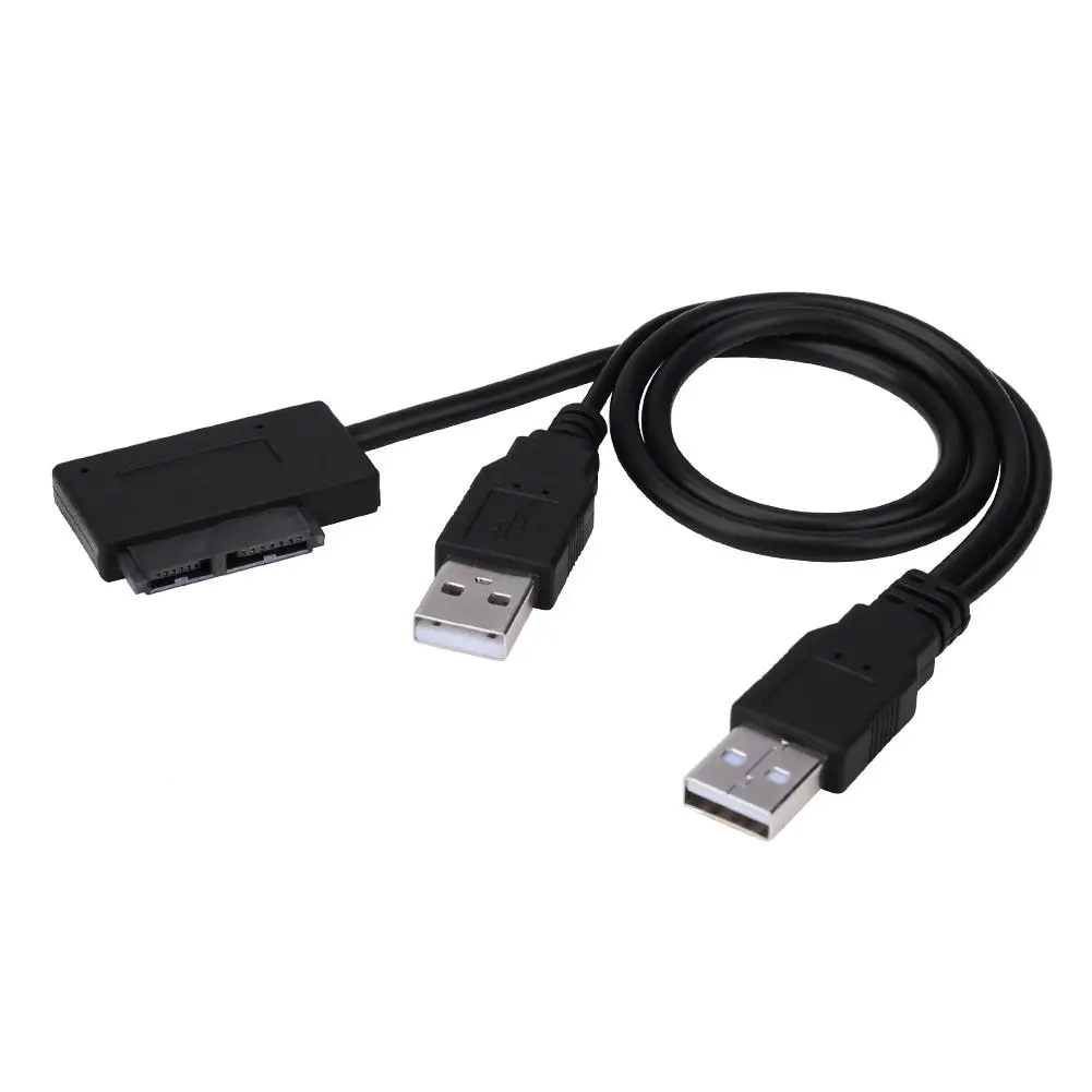 Адаптер-конвертер SATA в USB2.0 для ноутбука 7 + 6Pin Slim line Easy Drive Cable usb-хаб режимом питания