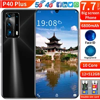 p40 plus 7 7 inch smartphone 12gb ram 512gb rom 1632mp google gps unlocked android 4g 5g cell mobile phone in stock