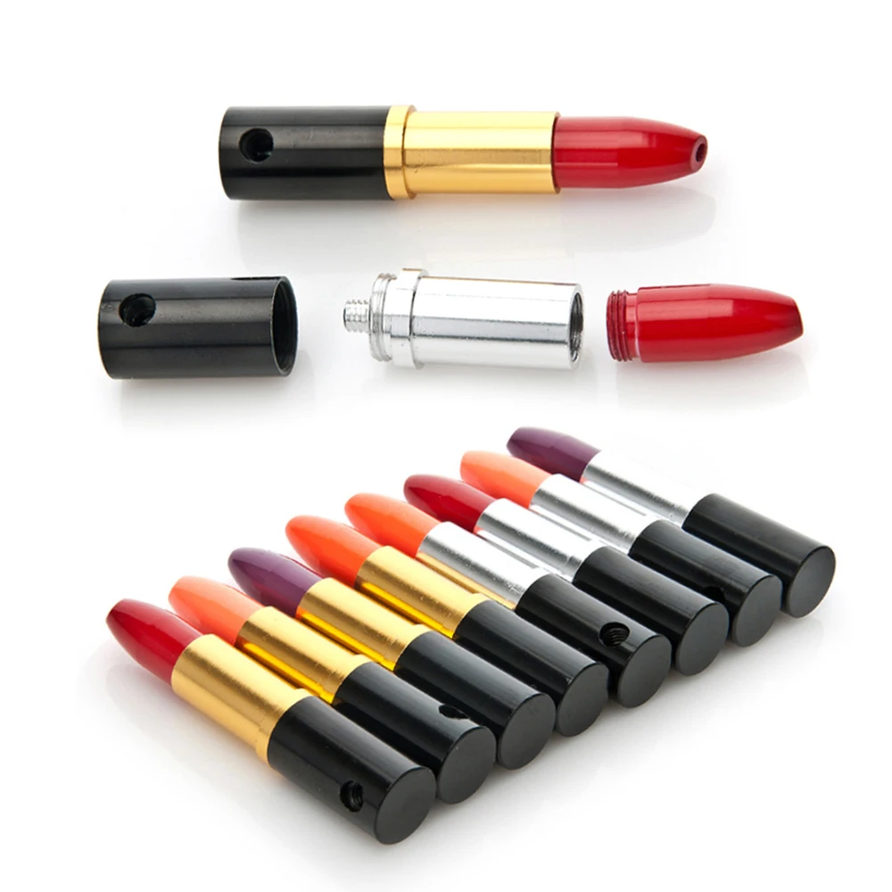 1 шт. креативные трубки в форме помады для курения металлическая трубка травяной