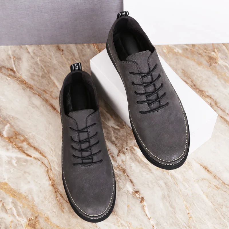 Matte Cowhide High Quality Men Dress Shoes Leather Fashion Working Comfortable Formal Drop Ship % | Обувь