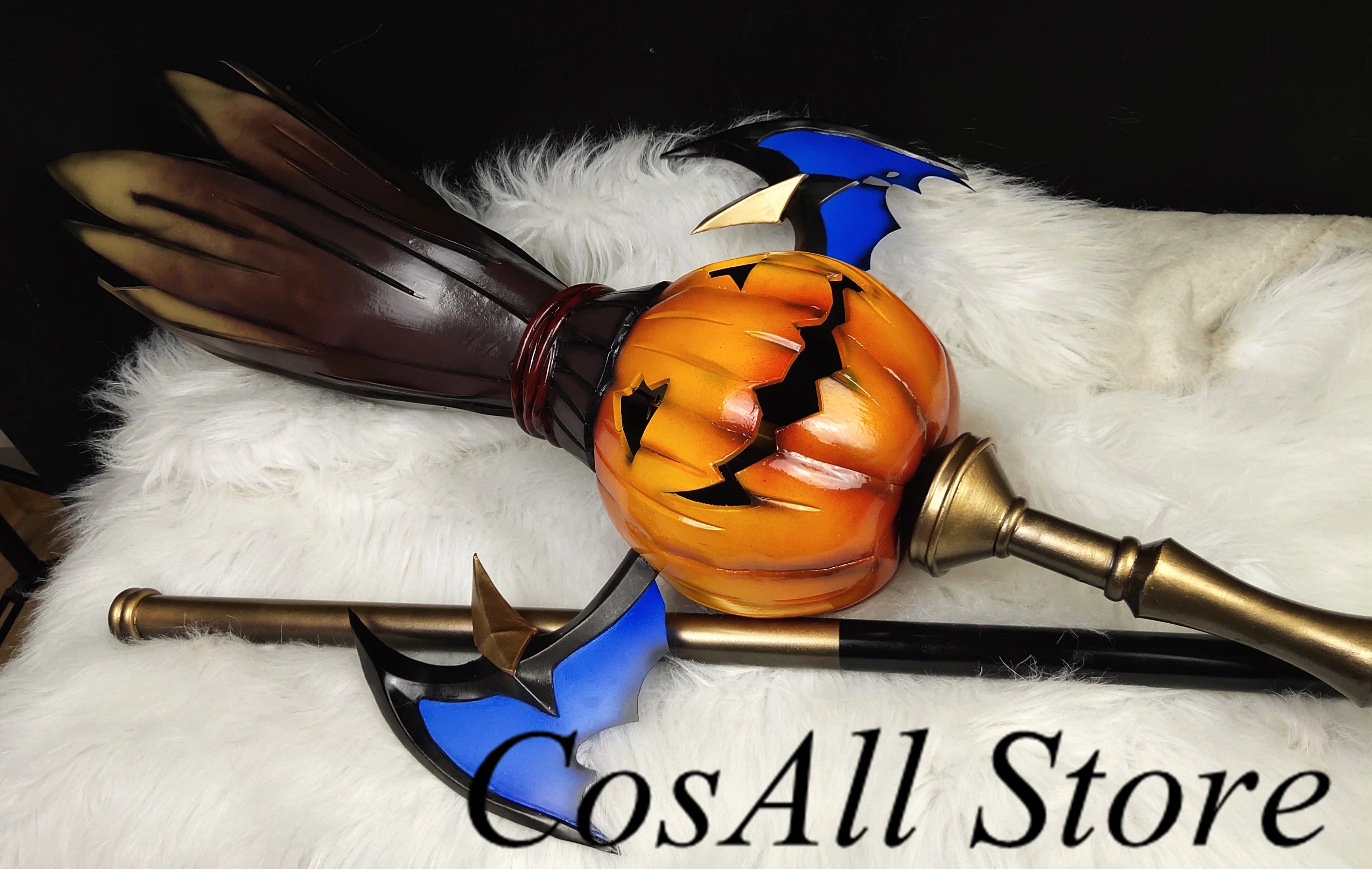 LOL Fury of the storm Halloween Charm Witch Janna Cosplay prop broom staff wand