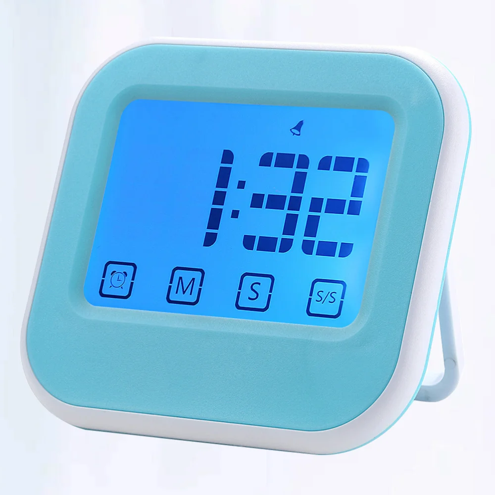 Полезный цифровой таймер Портативный будильник креативный сенсорный экран часы