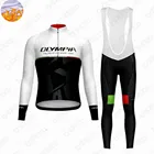 Итальянская команда 2022 Olympia, зимний велосипедный комплект из Джерси, одежда для велоспорта, мужской костюм с длинным рукавом, комбинезон для горного велосипеда, дорожные шорты, одежда для велоспорта