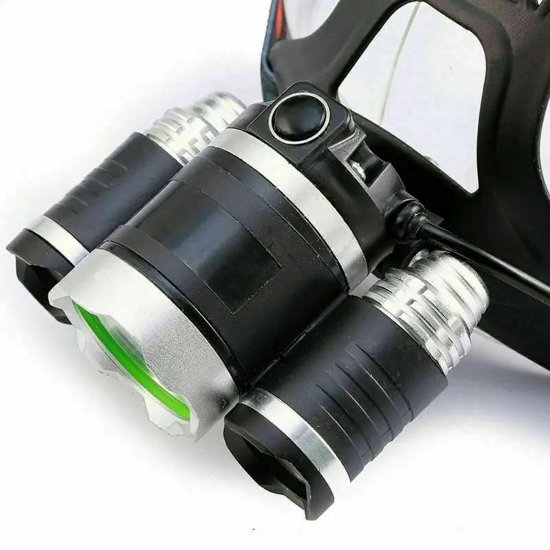 

LED Headlamp 2 18650 Battery Flashlight Super Bright High Power Head Torch T6 XPE Rechargeable Camping Hiking Fishing Headlight