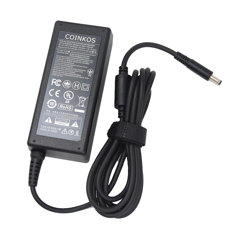 

65W AC Laptop Charger Power Adapter For Dell Inspiron 5568 5758 5767 7347 7348 7352 7353 7368 7378 19.5V 3.34A 4.5x3.0mm Cable
