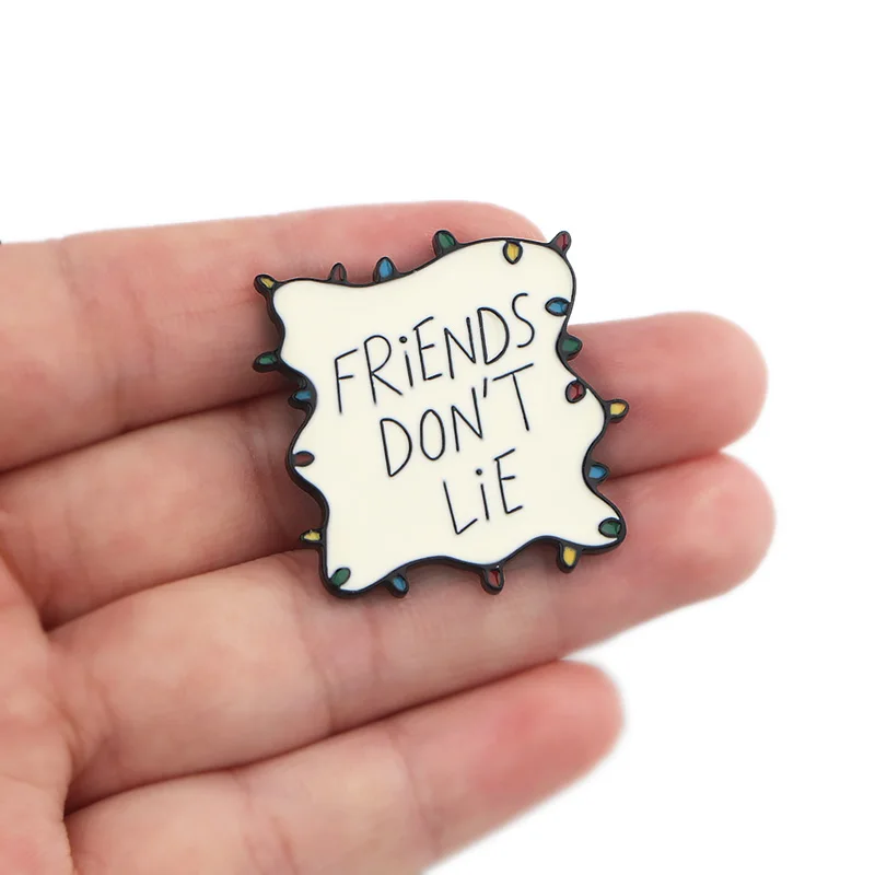 

K444 Wholesale 20pcs/lot Stranger Things Funny Pins Enamel Brooches for Women Men Lapel pin Cartoon Metal Badge Collar