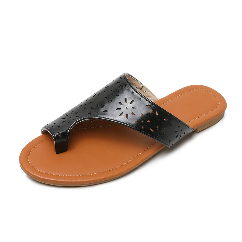 

Big Size Rubber Flip Flops Female Shoes Ladies' Slippers Hawaiian 2021 Soft Flat Fabric Slides PU Casual Sewing TPR Basic