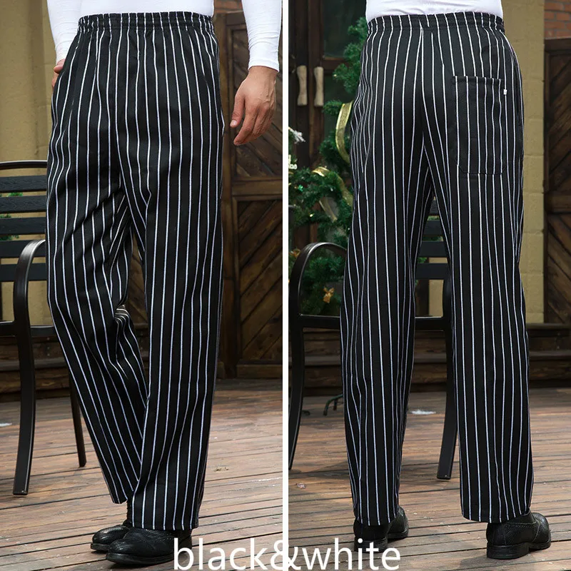 Унисекс шеф повар униформа штаны свободного кроя профессиональные мужские Еда