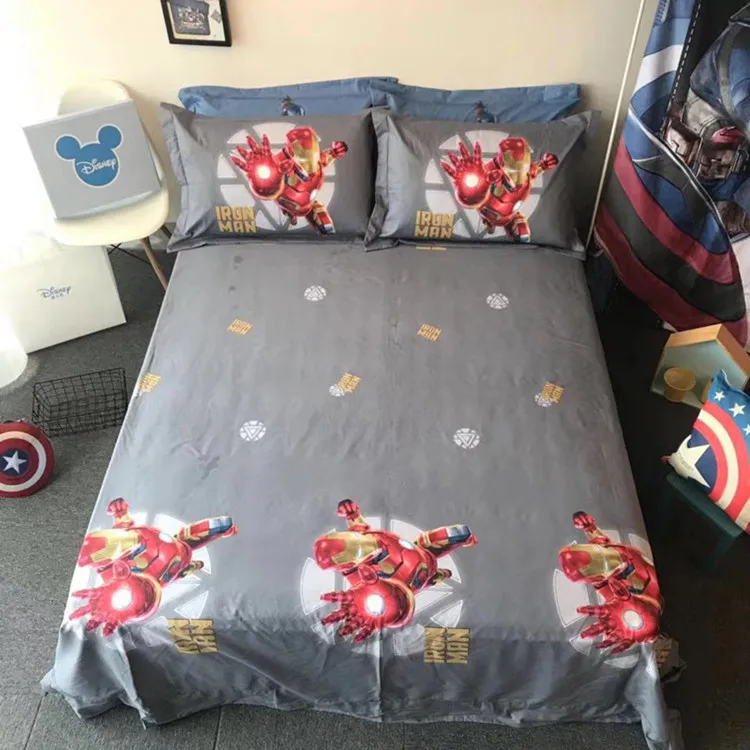 

The Avengers Bedding Set 100%Cotton Soft Children Quilt Cover Pillow case Duvet cover Bed Sheet Bed Linen Children girl boy