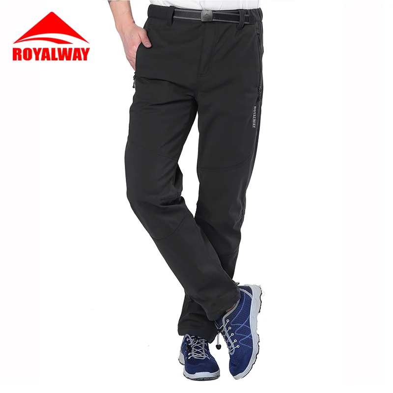 ROYALWAY осень зима мужские походные альпинистские штаны теплые и толстые