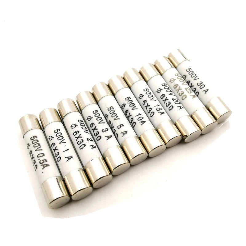 

20 шт./лот один продаваемый 5*20 мм 6*30 мм Быстрый выдувной трубчатый предохранитель mm 250V 0,5 1 2 3 4 5 6 8 10 15 20 25 30A AMP керамический предохранитель