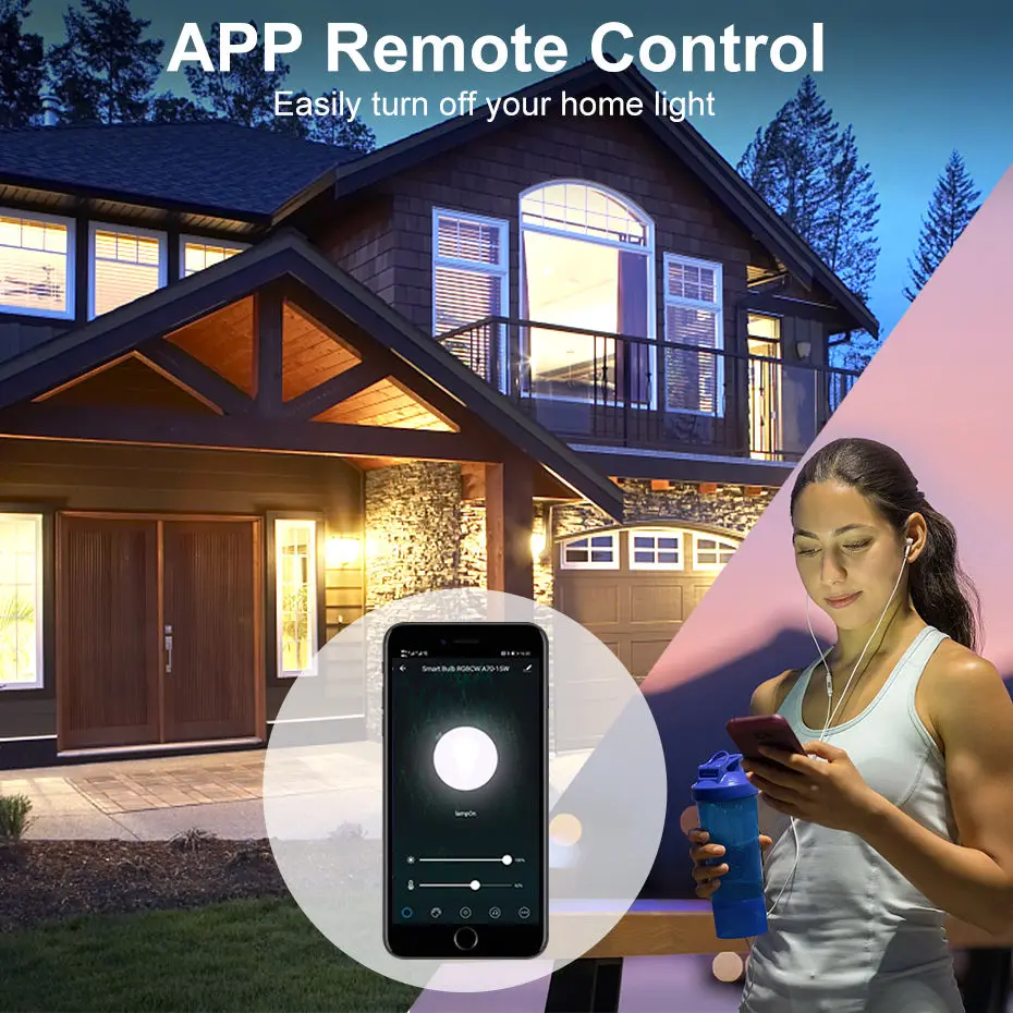 WiFi / Zigbee Smart Led Bulb E27 B22 15W 12W Life Alexa Voice Control Lamp RGBW RGBWW 110V 220V Bulbs for Home | Освещение