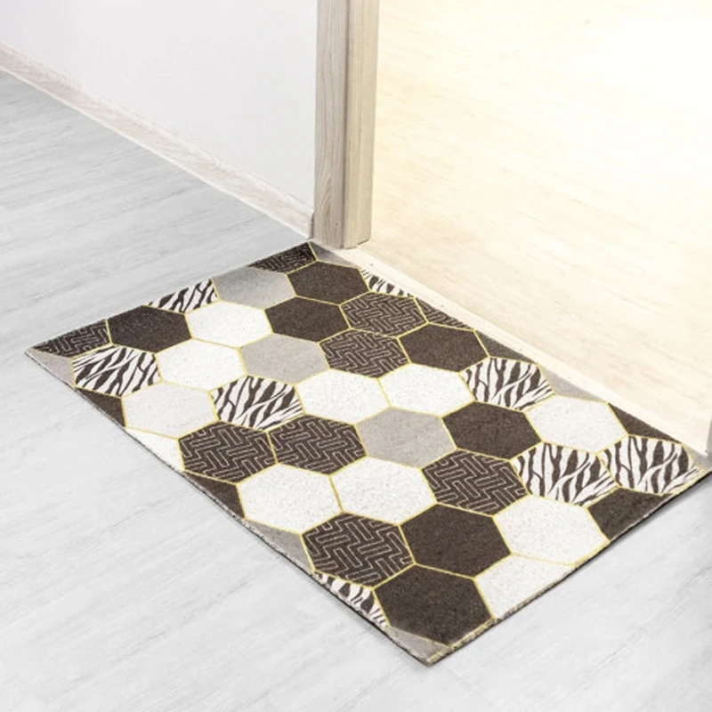 CINLAN Коврики для дома полиградиентный защитный ковер с узором в прихожей 90*120