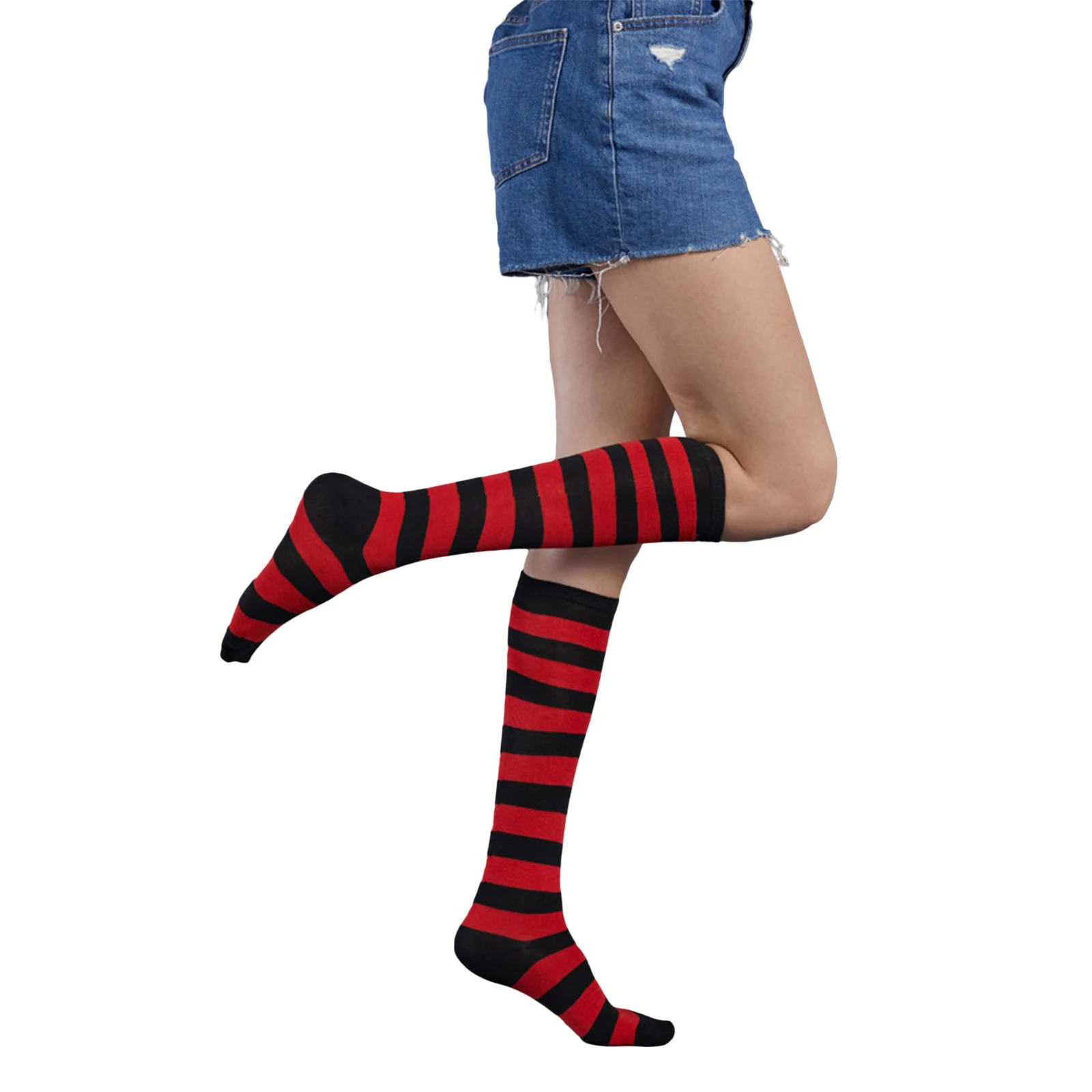 Женские повседневные вязаные носки в морском стиле полоску для танцев