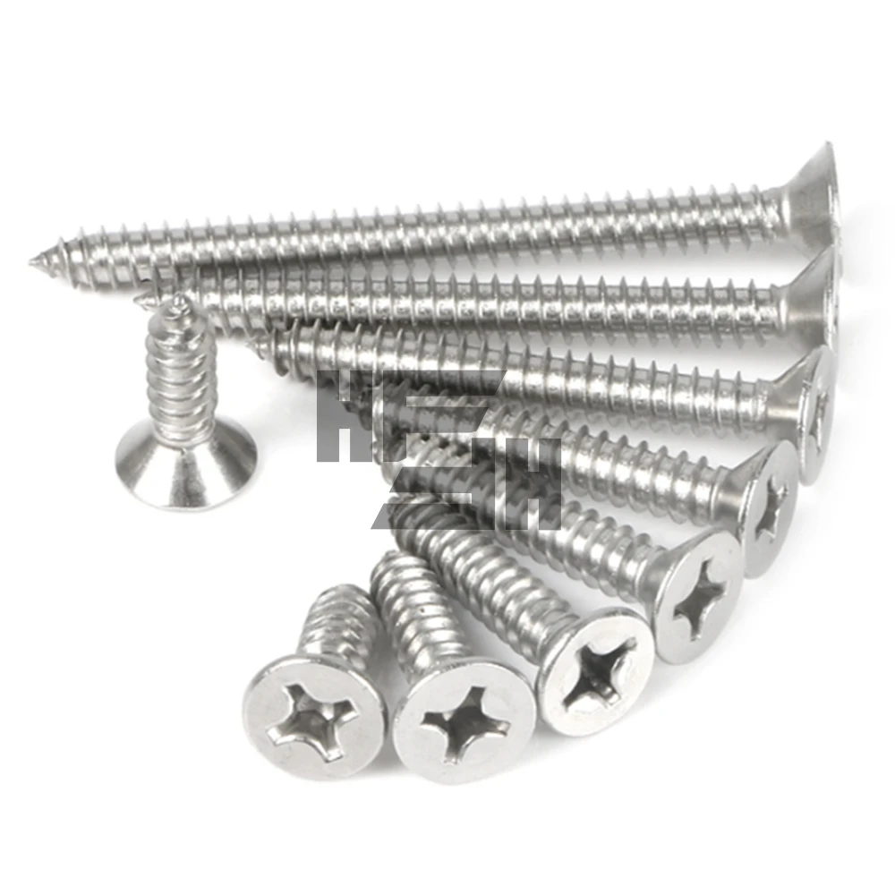 10 шт. M3 Нержавеющая сталь Самонарезающий винт с потайной головкой головной