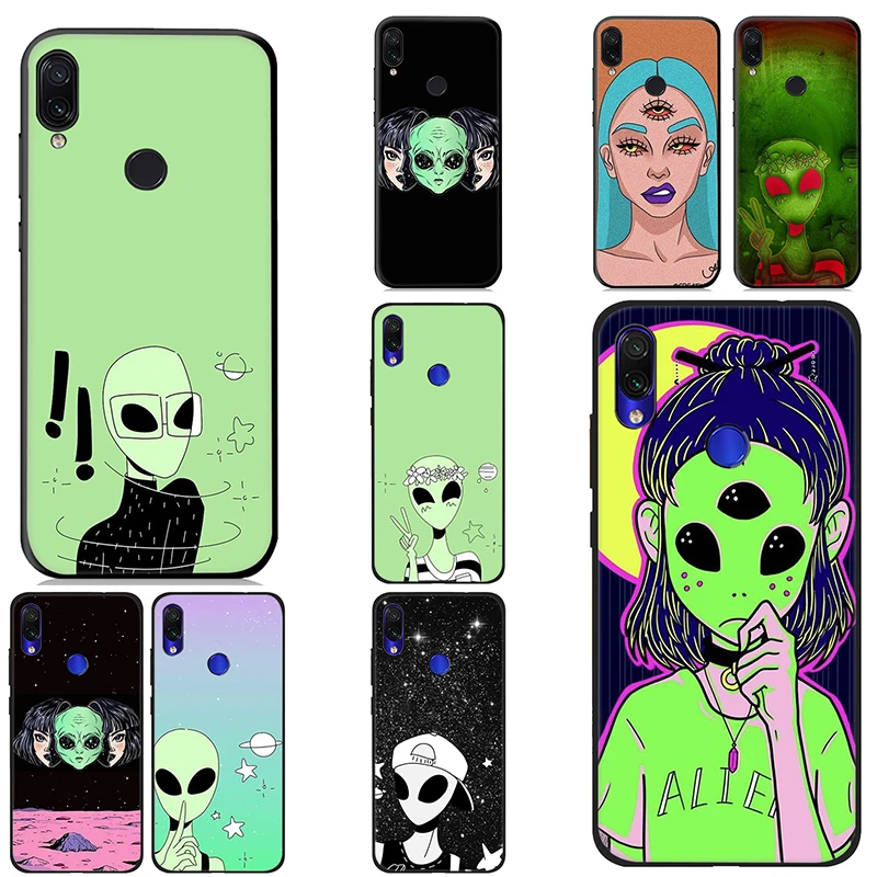 IYICAO Alien girl милый мягкий чехол для Xiaomi Redmi K20 8A 7A 7 S2 6 Pro 5 Plus Go 5A 4X 4A силиконовый |