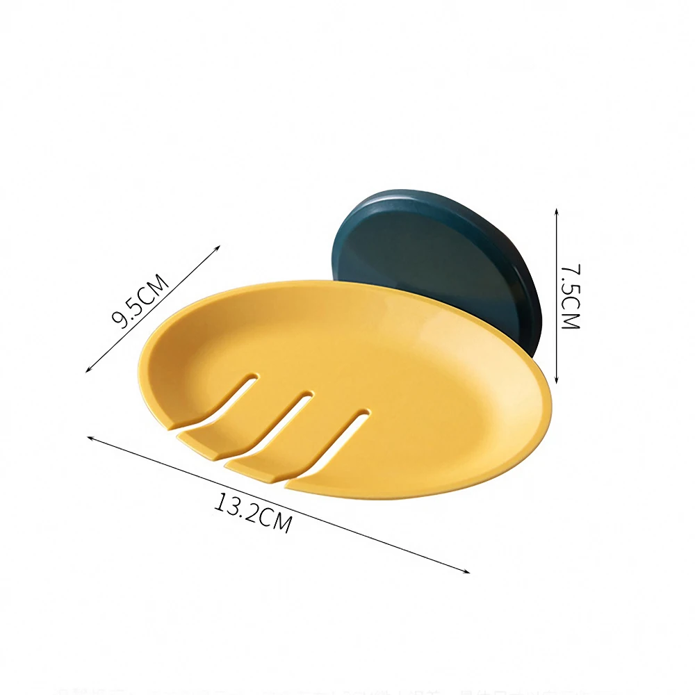 

Creative Disc Suction Cup Drain Soap Box Household Wall-Mounted Soap Dishes Bathroom Toilet Sundries Punch-Free Drain Rack Tray