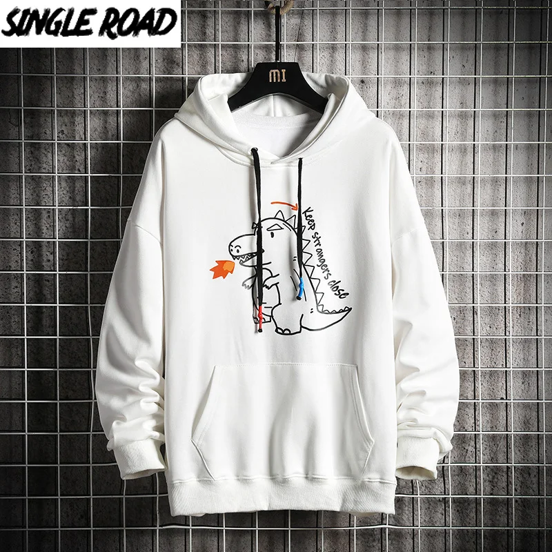 Худи мужское в стиле унисекс с принтом динозавра|Мужские толстовки и свитшоты| |